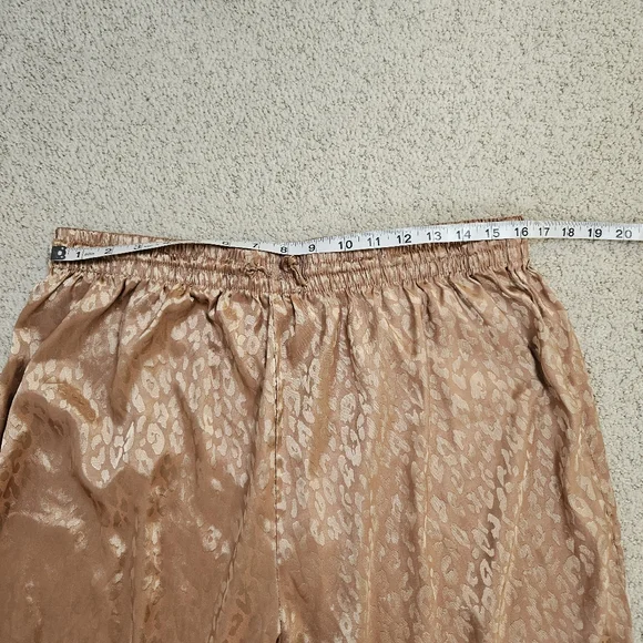 Show Me Your MUMU Classic PJ Set Cheetah Animal Print Silky Size XXL Gold